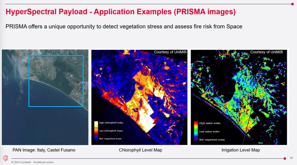 HyperSpectral Payload - Application Examples (PRISMA images)
